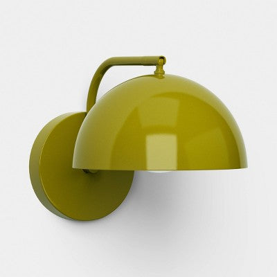 Metalowa kinkietowa lampa kopułowa