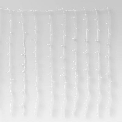 Kurtyna świetlna LED z klipsami biała