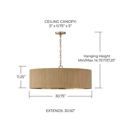 Żyrandol Donovan biały z mosiądzem