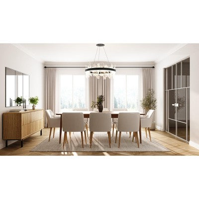 Czarny żyrandol LED Aurelia