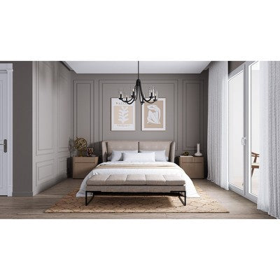 Sześcioramienny żyrandol Allard czarny