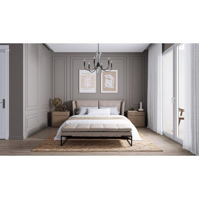 Sześciopunktowy żyrandol Cecily czarny