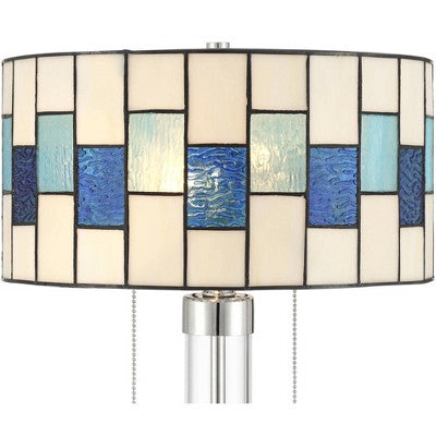 lampa stołowa z barwionego szkła