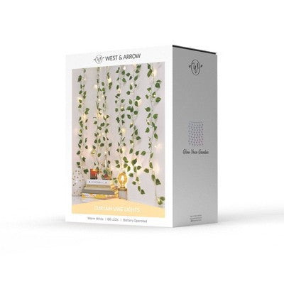 Kurtyna LED z bluszczem ciepła