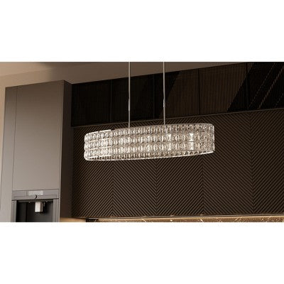 Chromowana lampa liniowa Gibson 5x